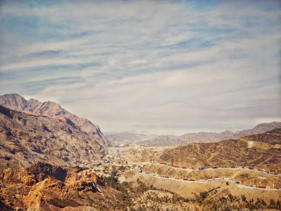 View from Michni Post towards the Torkham border, Khyber Pakhtunkhwa