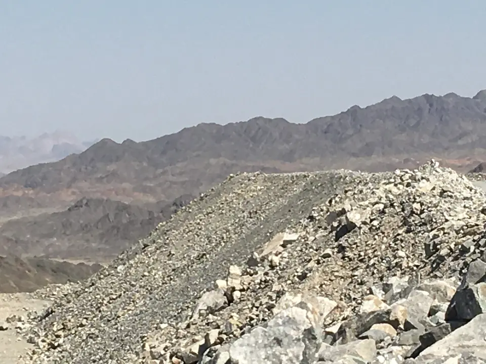 Rock heaps and bare mountains at Saindak, Chagai district, Balochistan
